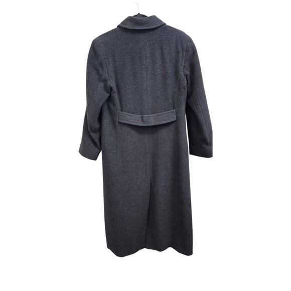 Calvin Klein Wool Long Coat Women’s Sze 4 Charcoal Gray Button Front Classic - Picture 6 of 16